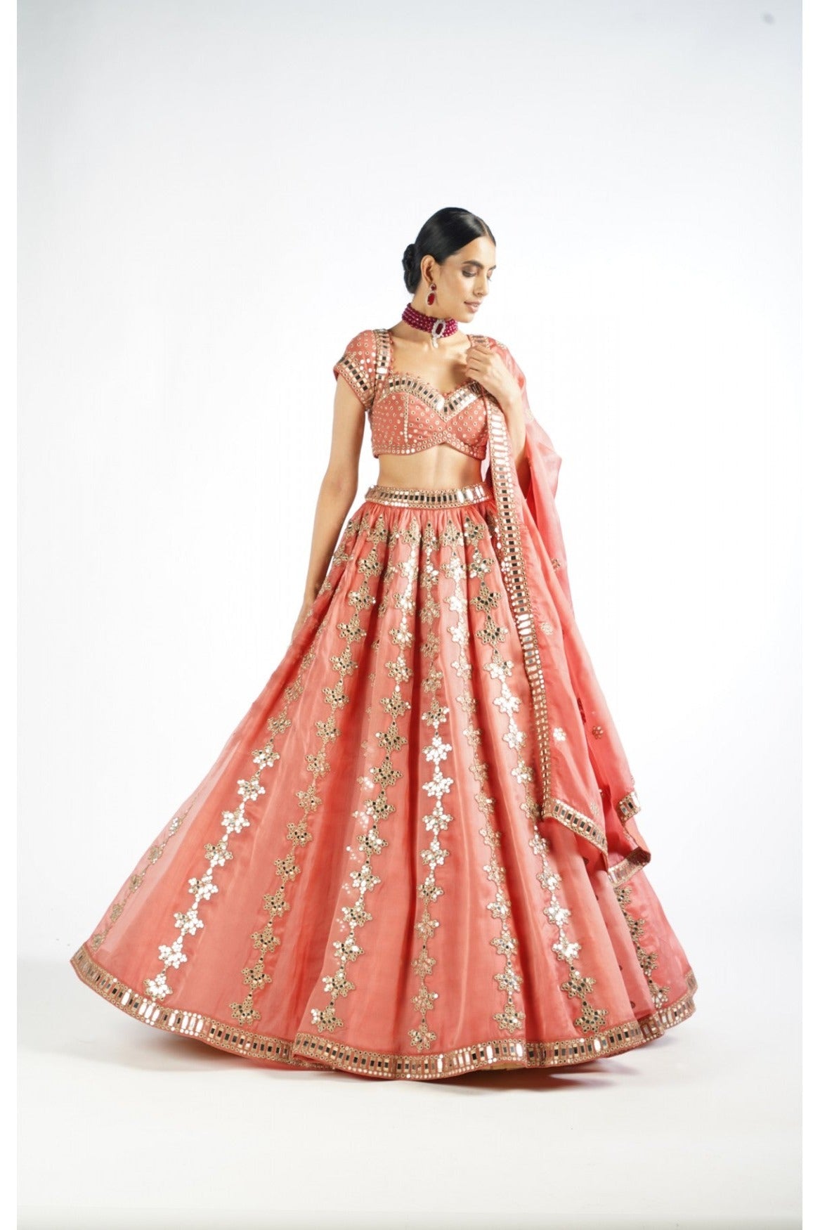 Mellow Rose Chandelier Drop Lehenga Set