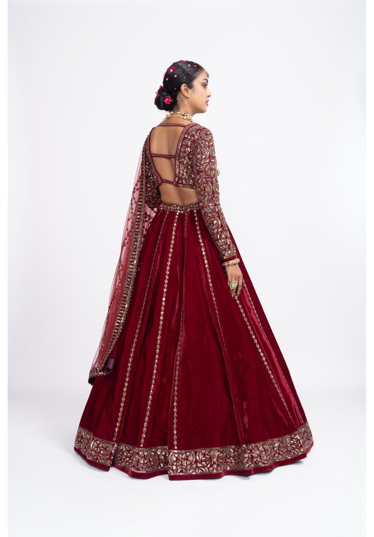 Mahroon Lehenga Set