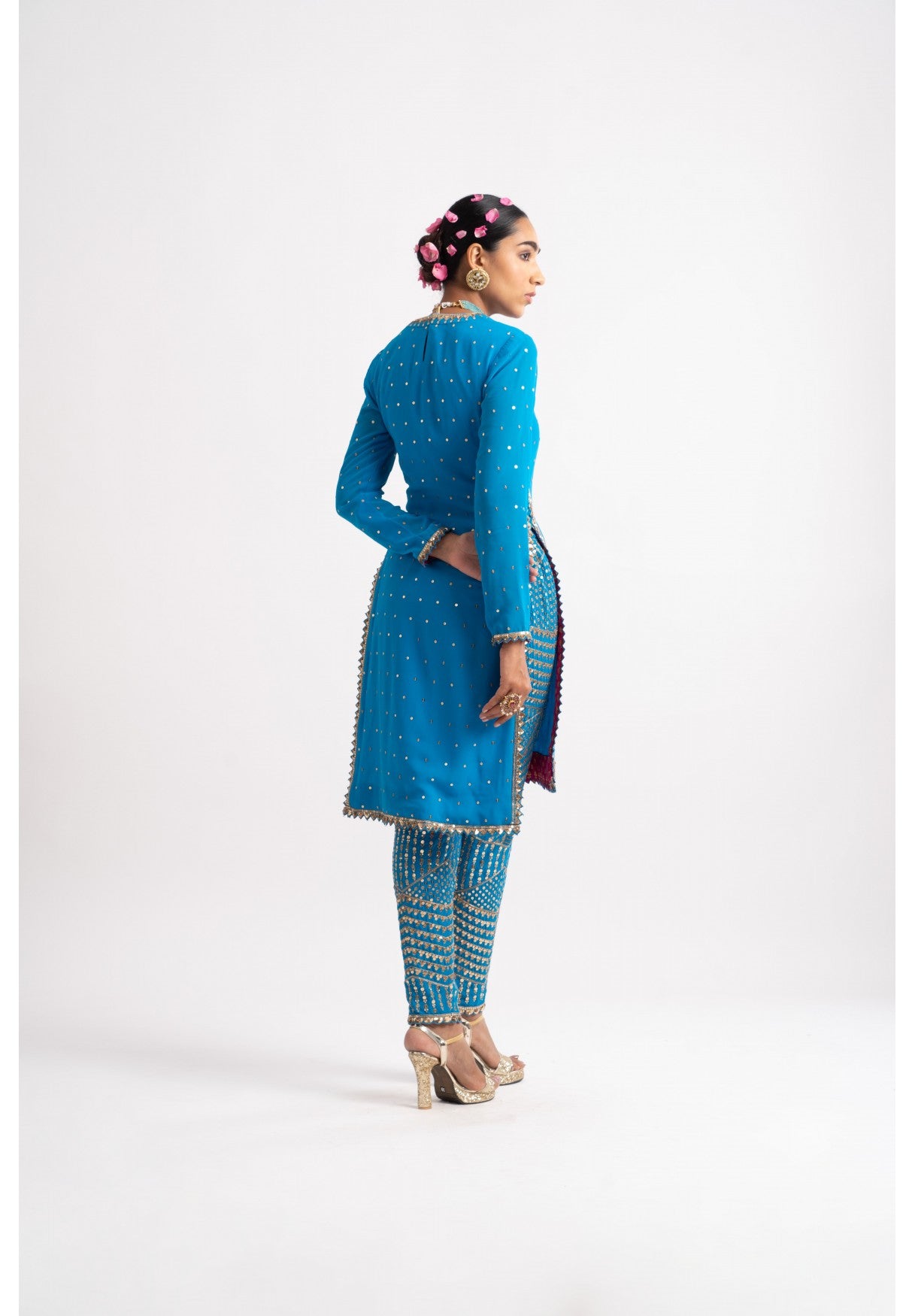 Firozi V Neck Multi Geo Pant Kurta Set