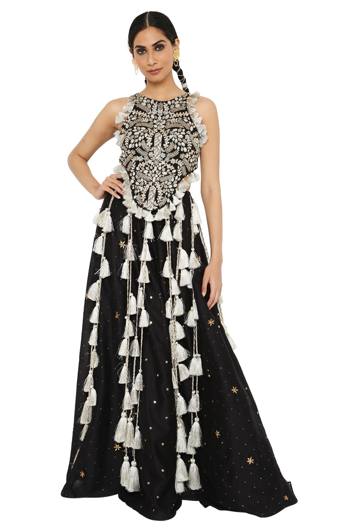 The Alma Black LEHENGA