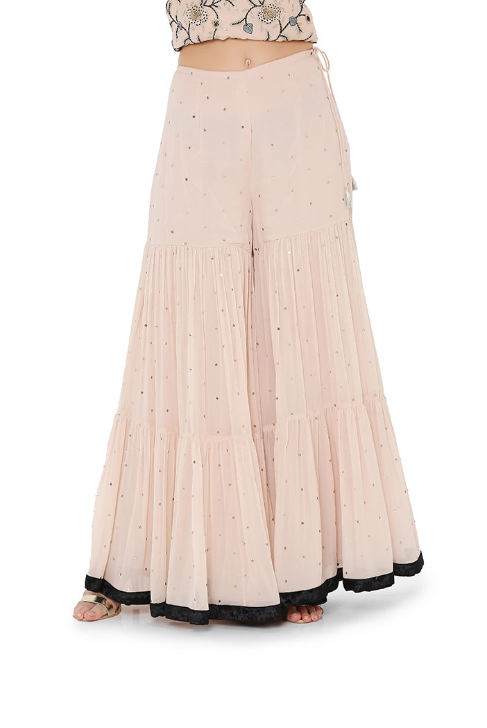 BLUSH KURTA SHARARA SET