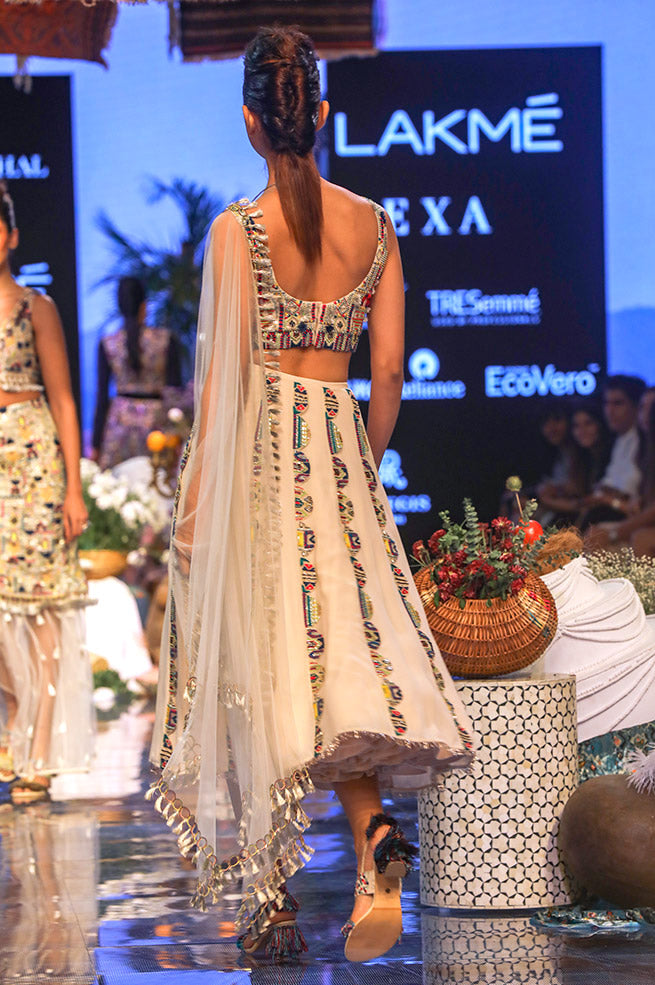 EMA STONE CROPPED LEHENGA