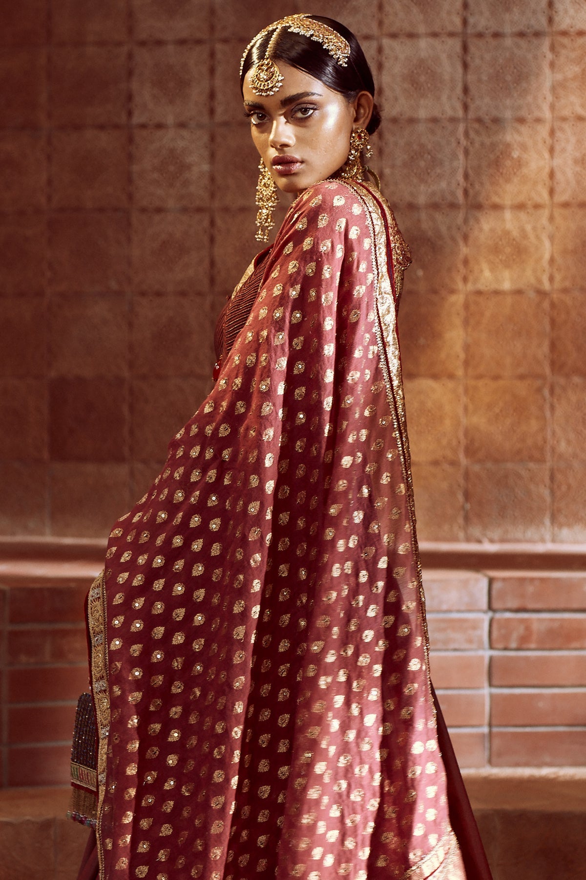 Tarun Tahiliani Kalidar Maroon Anarkali - Ready to Ship