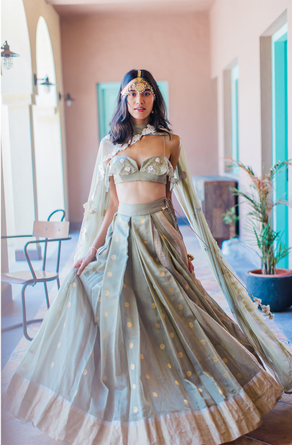 Fall flowers and polka dots