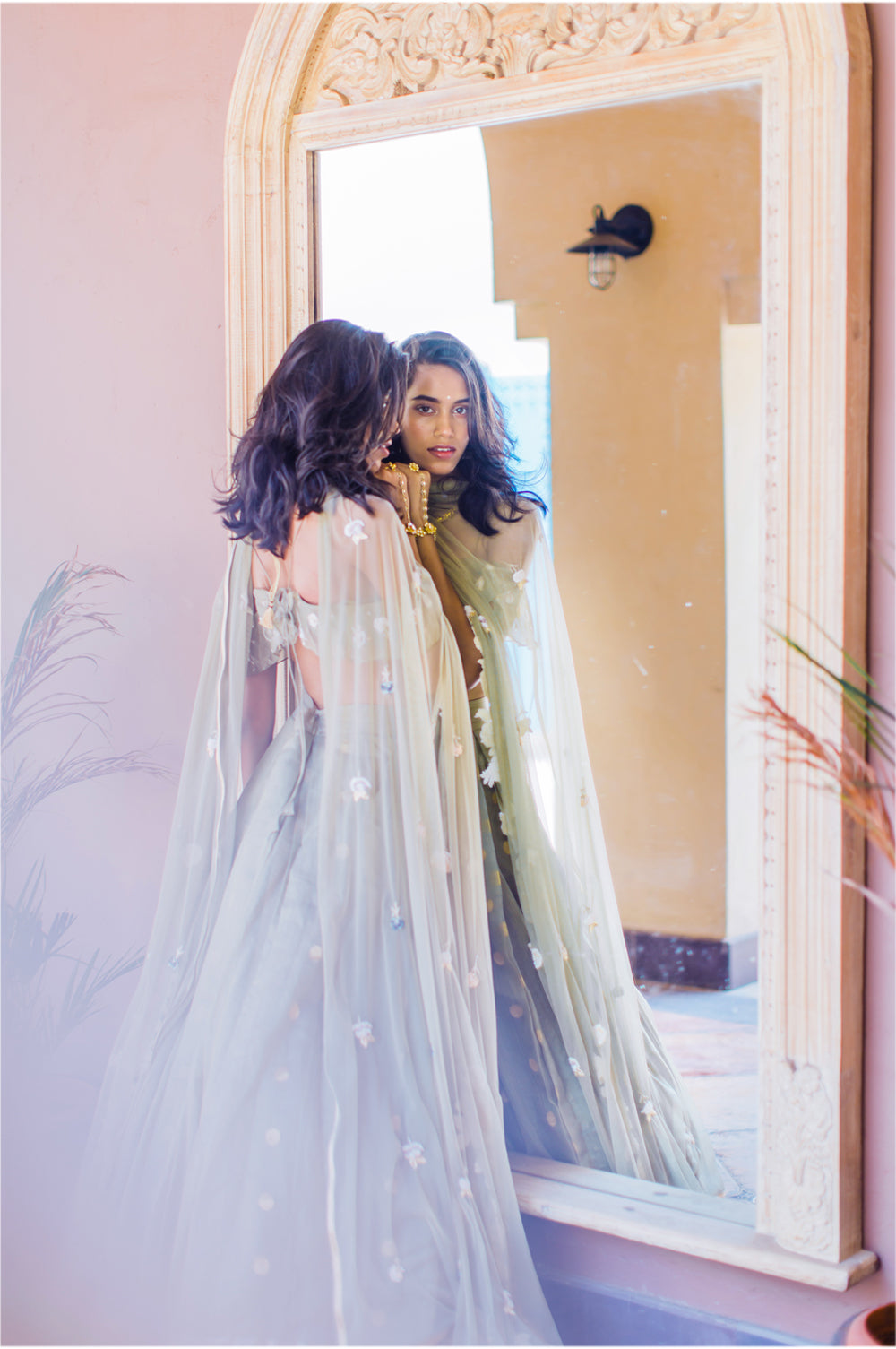 Fall flowers and polka dots