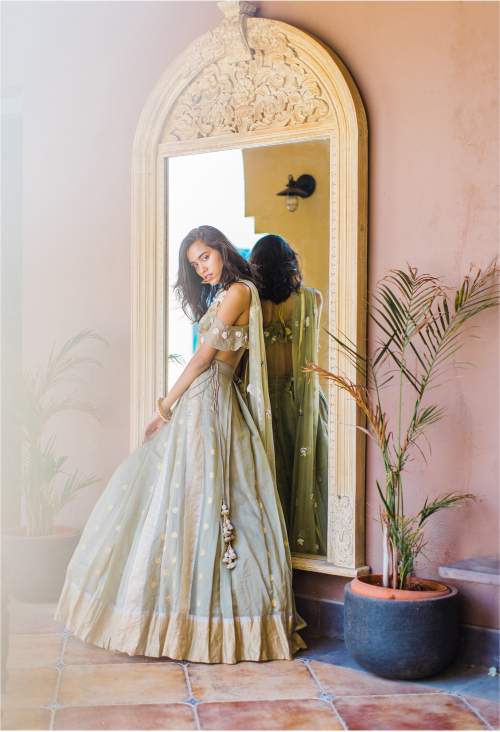 Fall flowers and polka dots