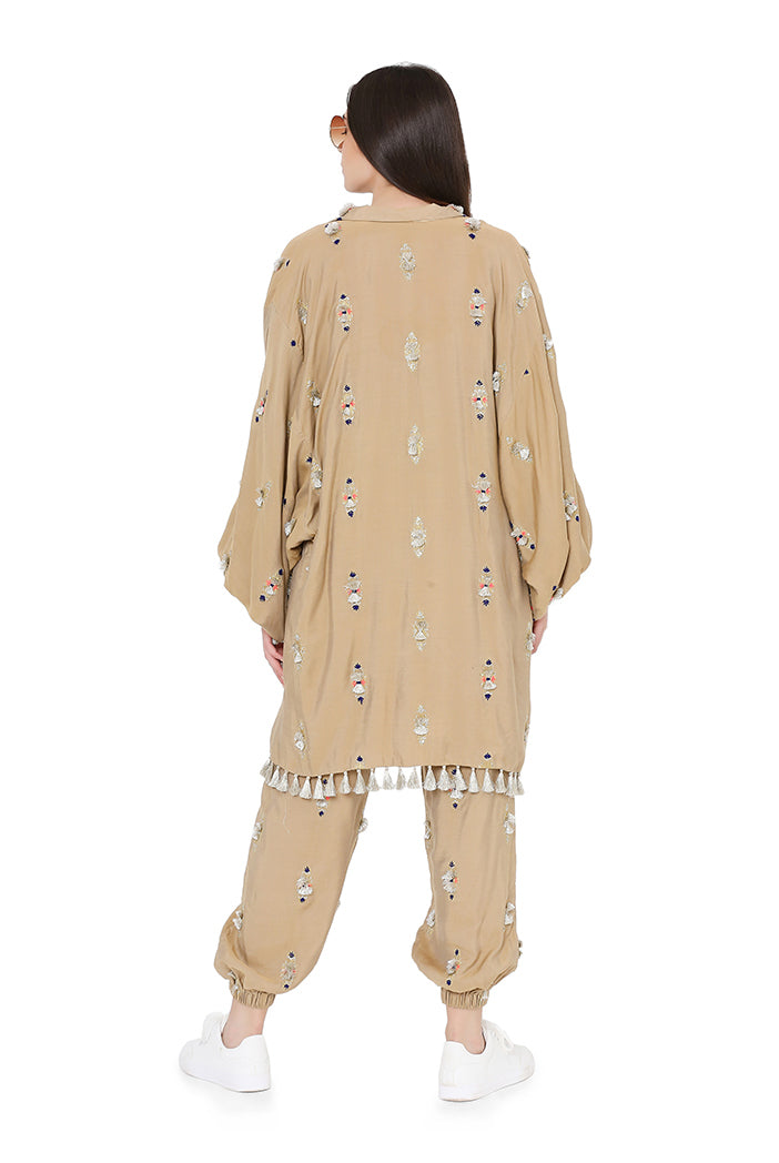 Gold Brocade Jogger Set