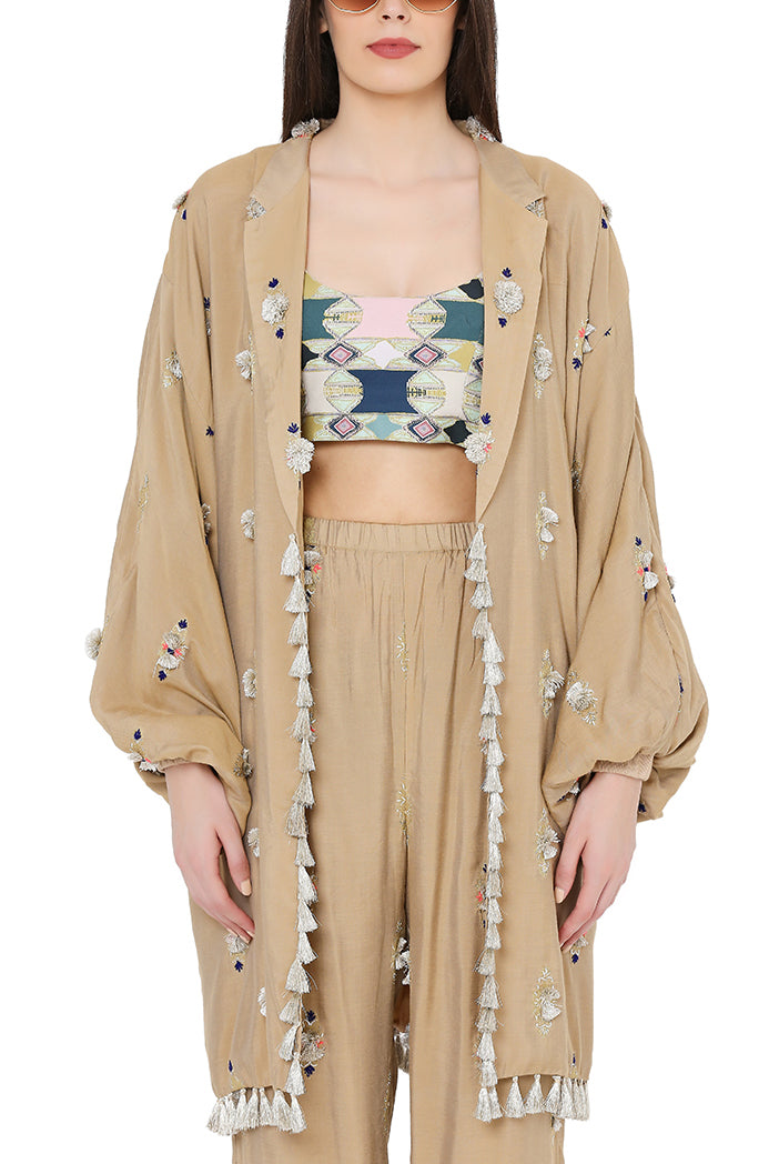 Gold Brocade Jogger Set