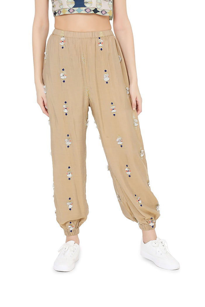 Gold Brocade Jogger Set