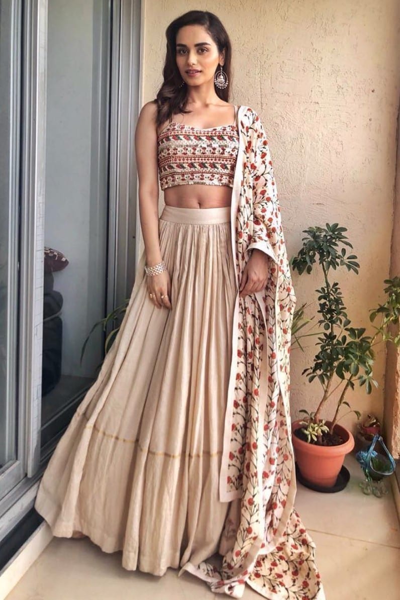 Off White Navajo Lehenga