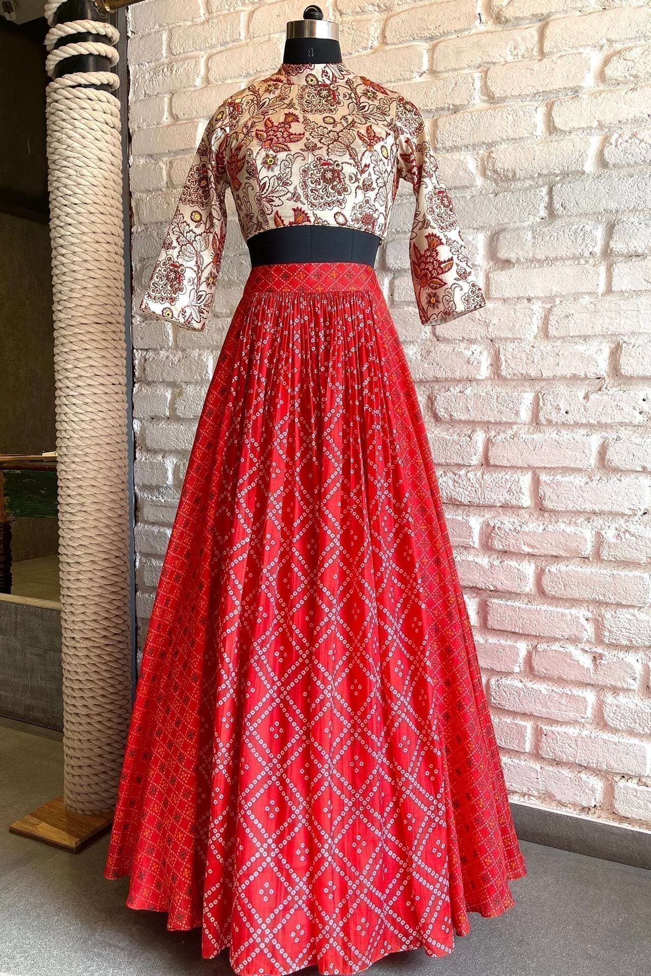 Rang Bandhani Lehenga