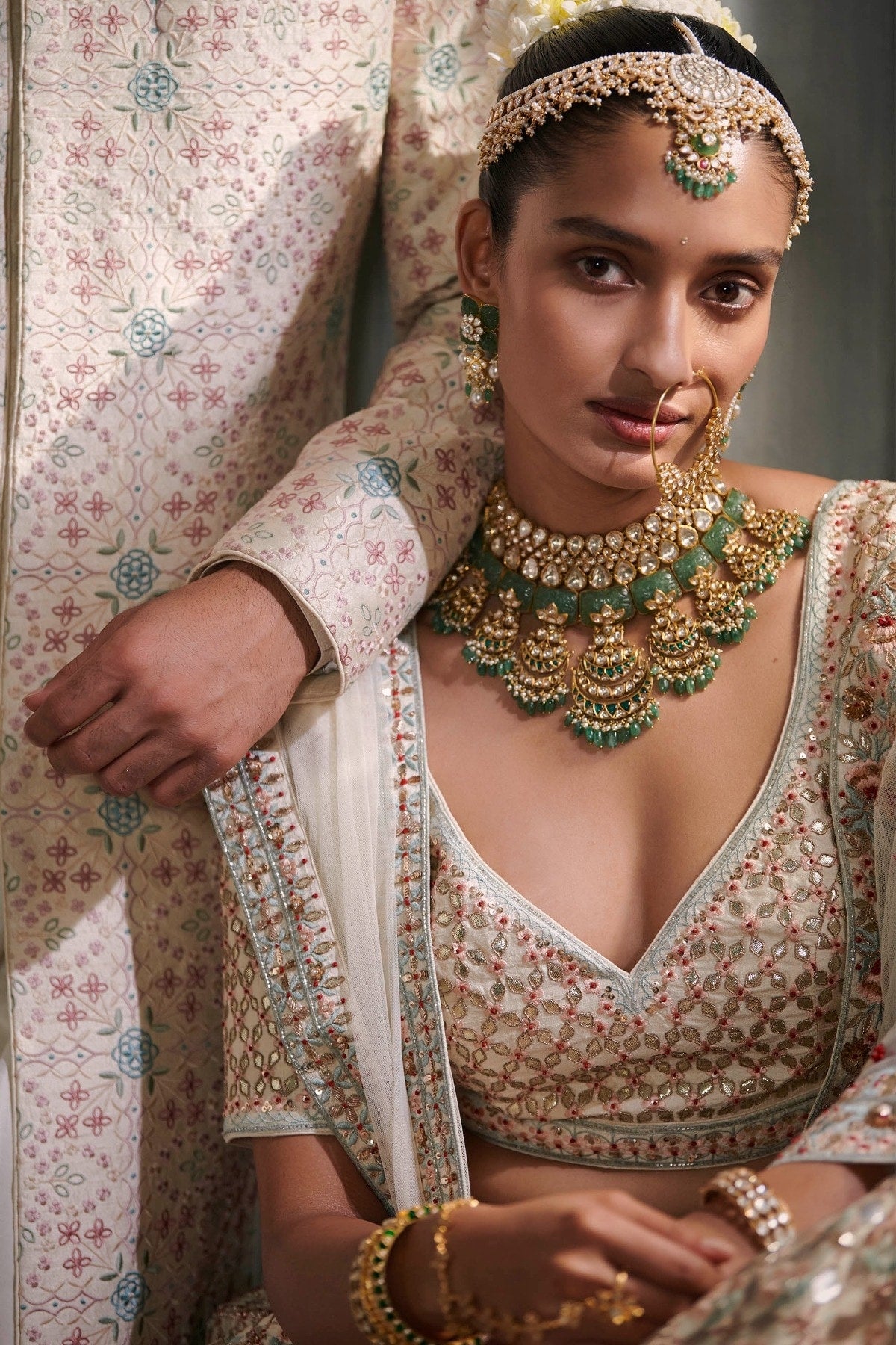 SRINITHI LEHENGA SET – IVORY