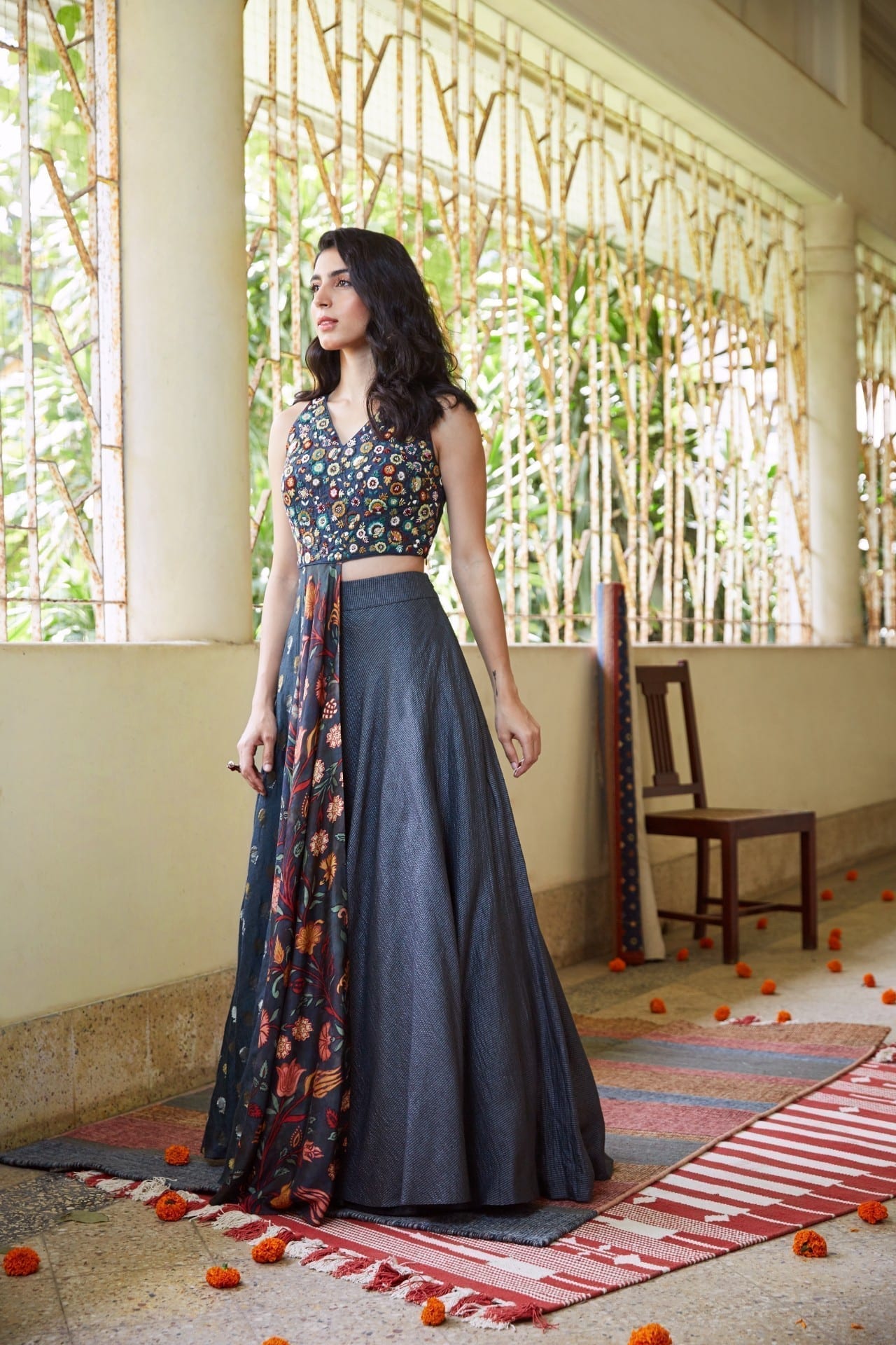 A Symmetrical Croptop & Skirt