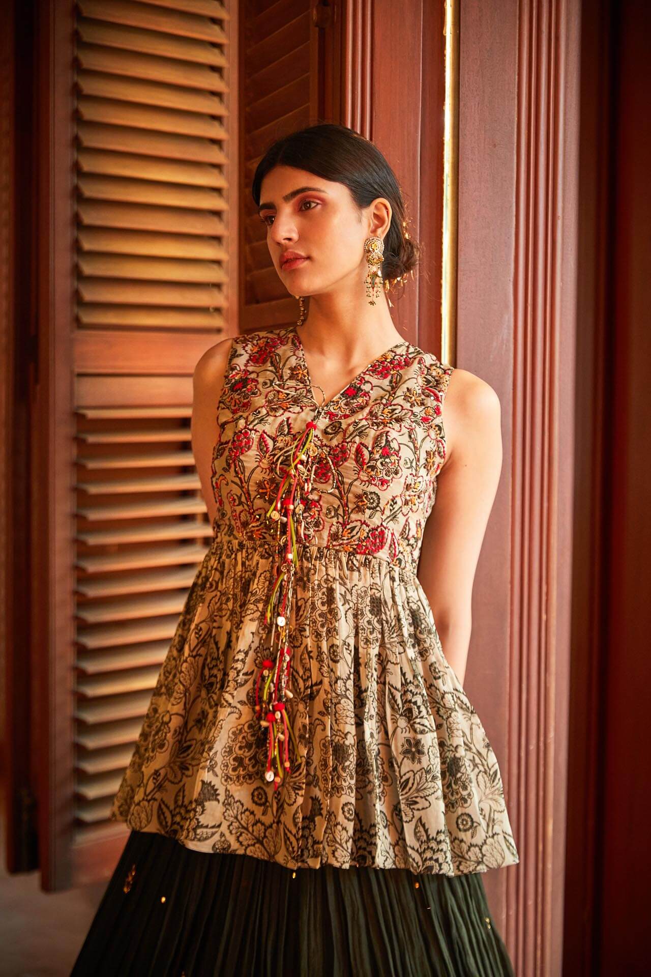 Peplum Top & Lehenga