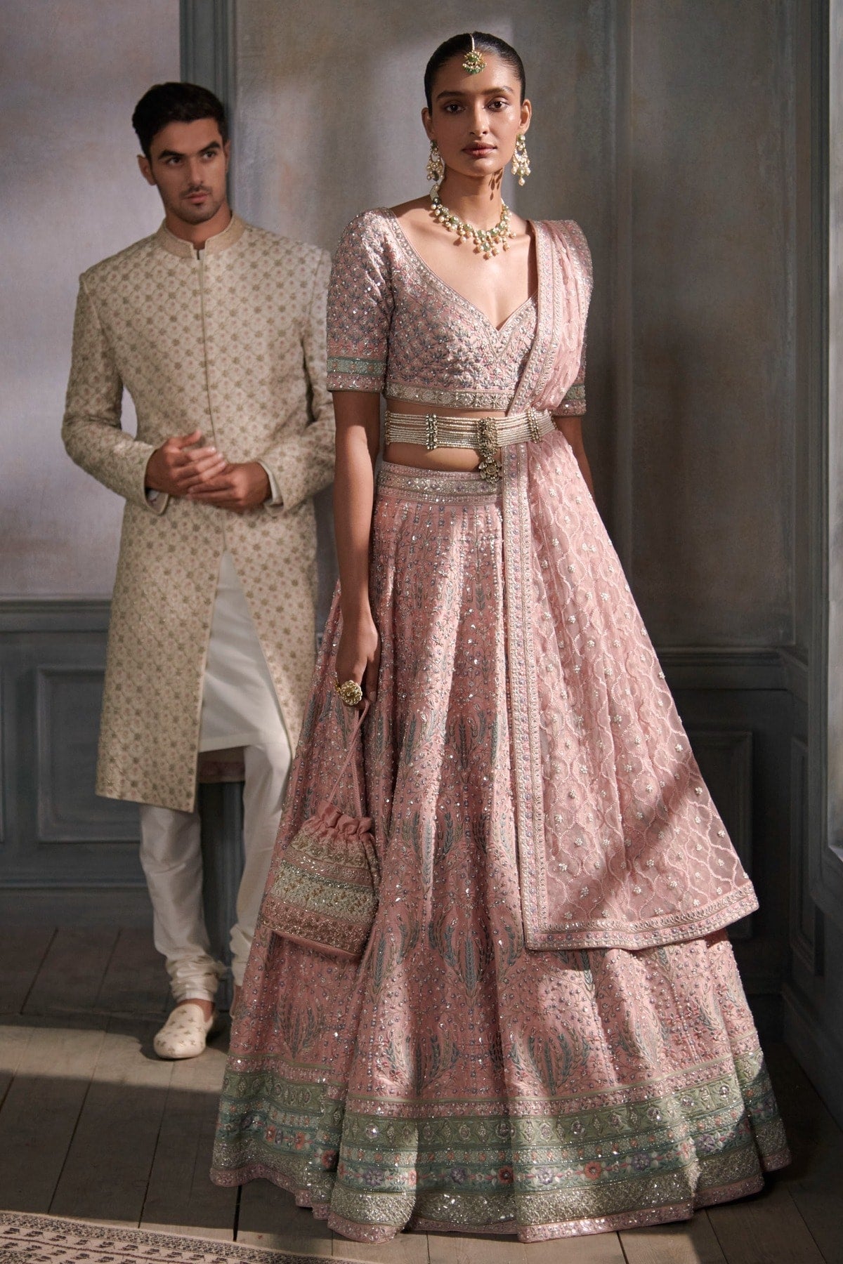 AEINDRI LEHENGA SET – BLUSH