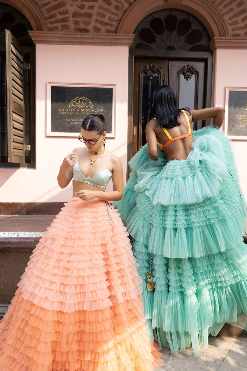 EXOTIC PINEAPPLE IN MEXICO LEHENGA