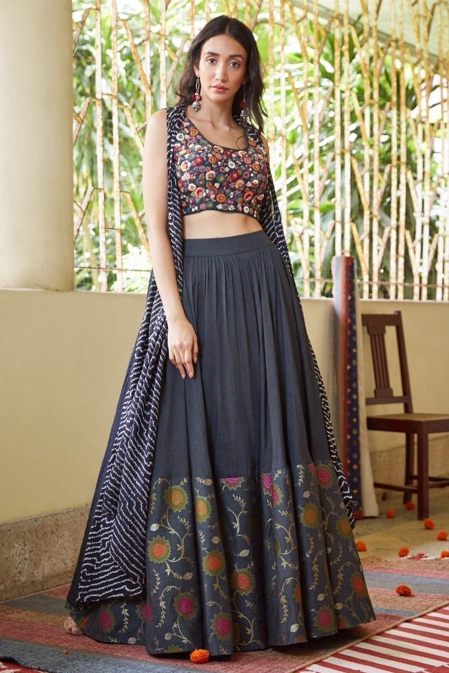 Croptop Skirt & Cape