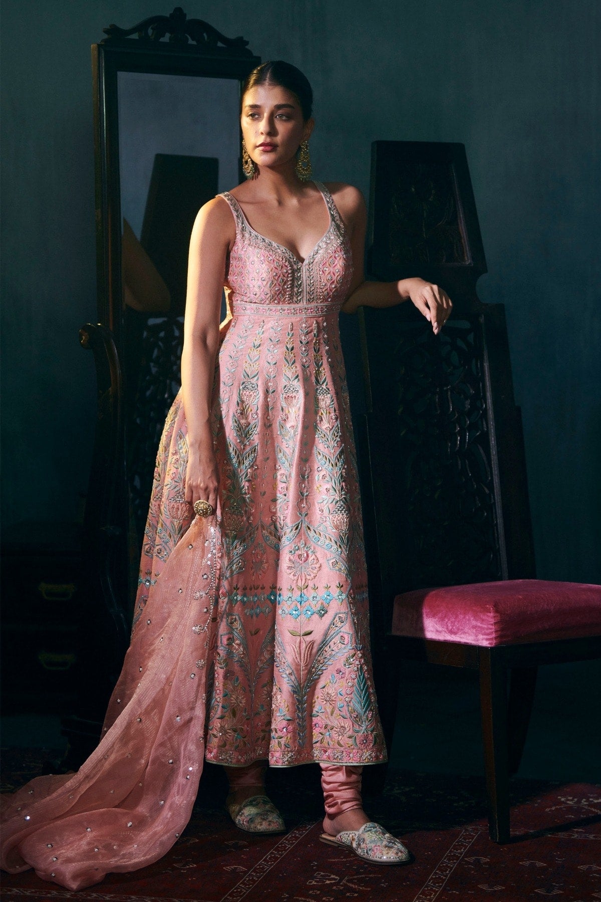 GHANIA KURTA SET – BLUSH