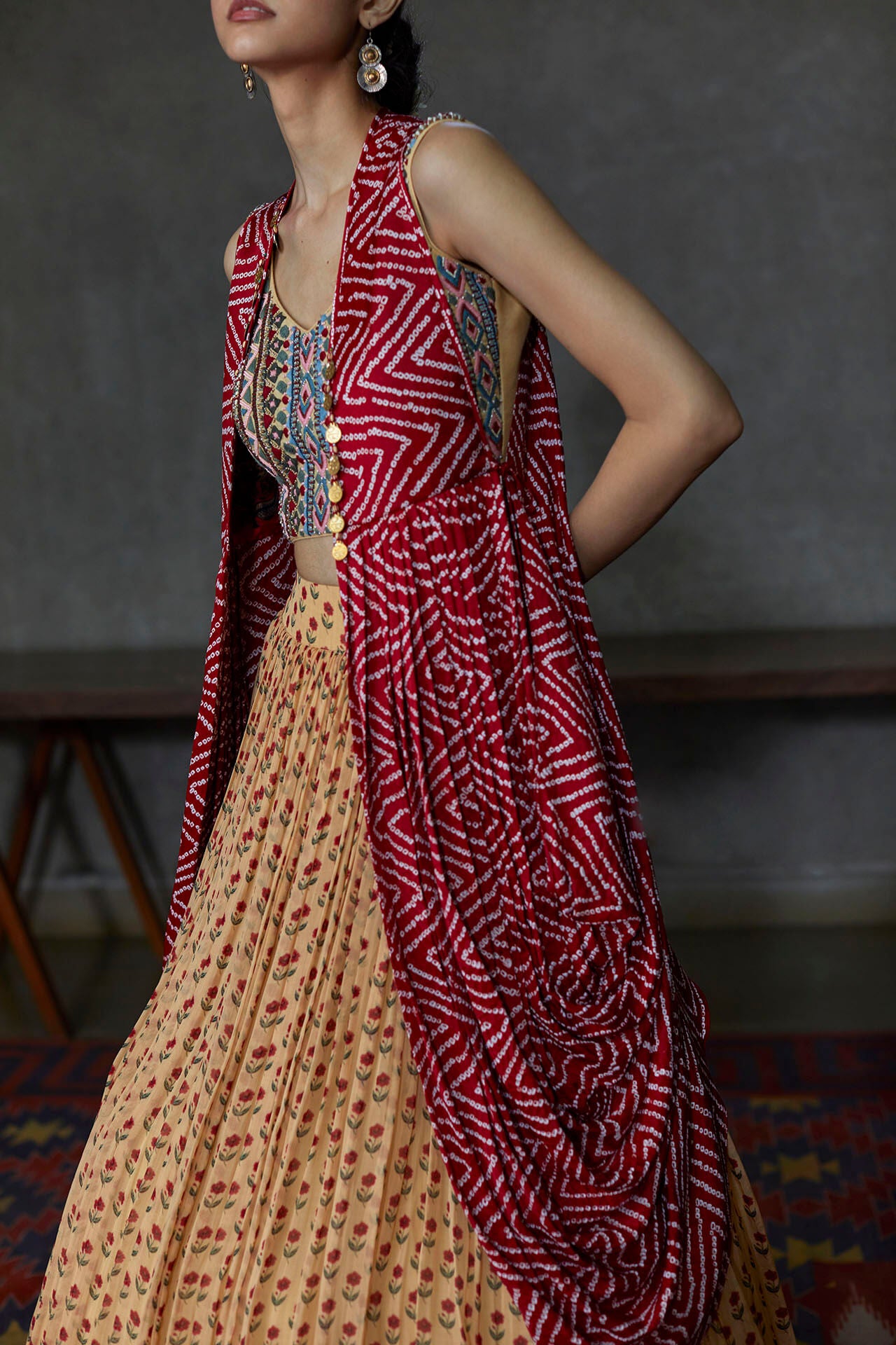 Veera Bandhani Lehenga Set