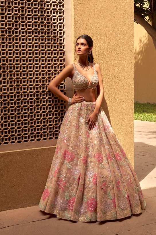Pastel Floral Lehenga Set