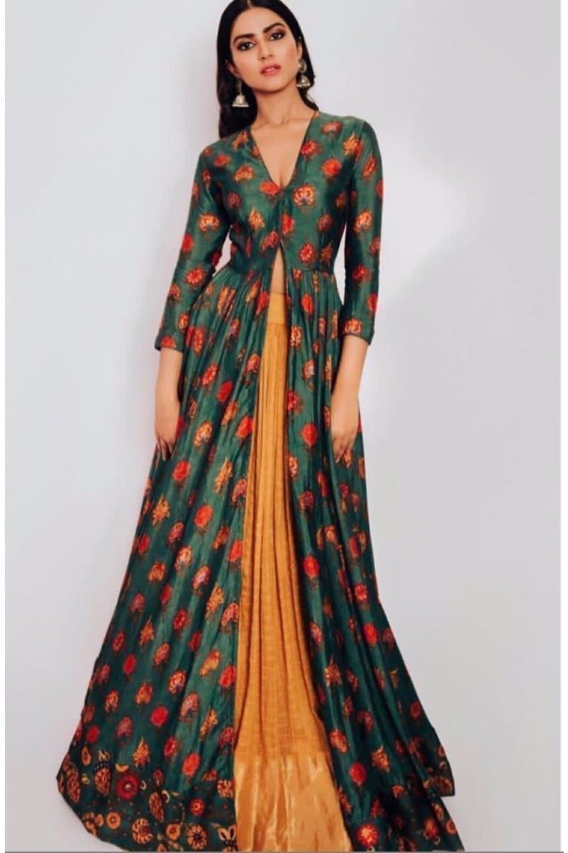 Mustard & Green Lehenga Set