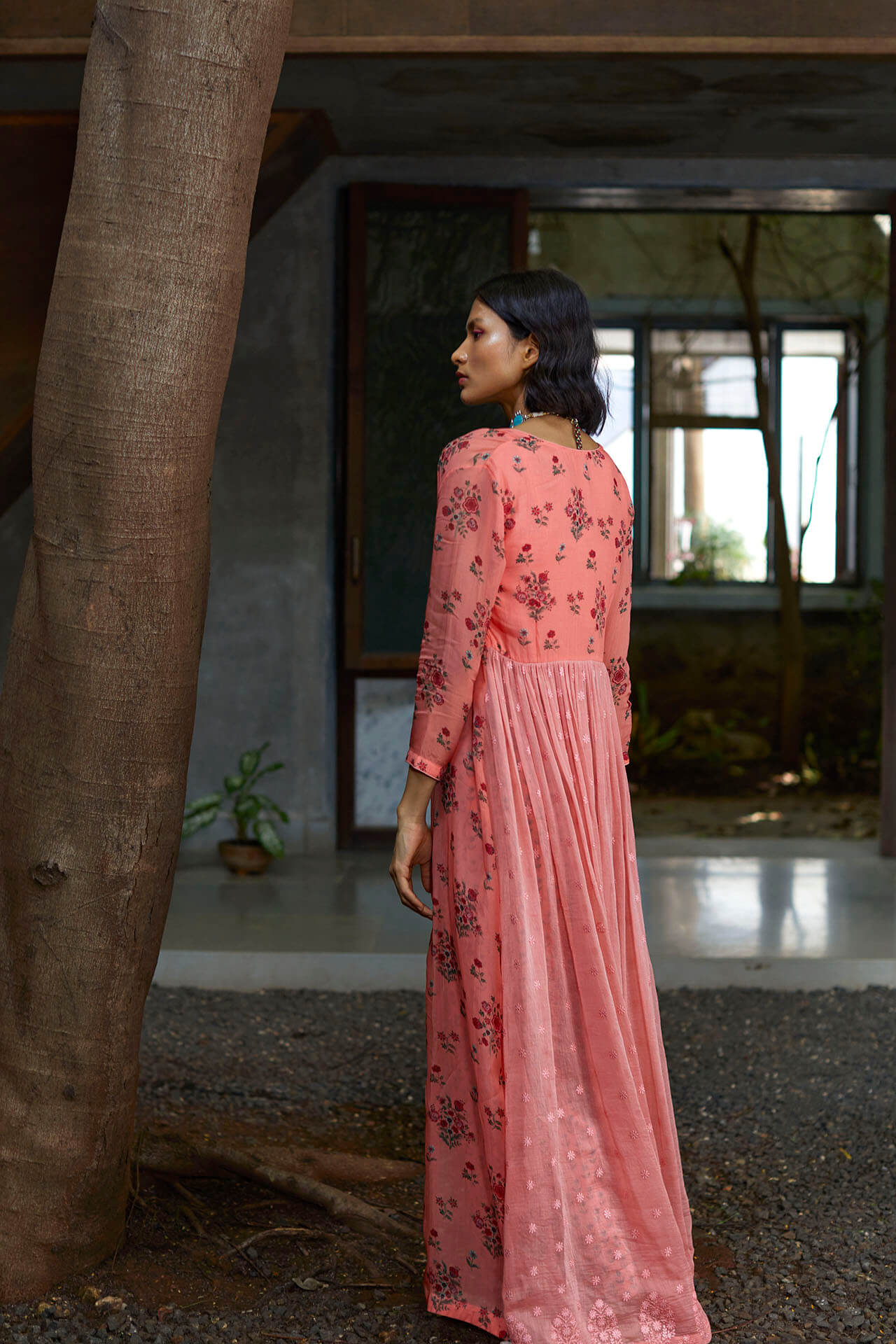 Peach Croptop & Cape Set