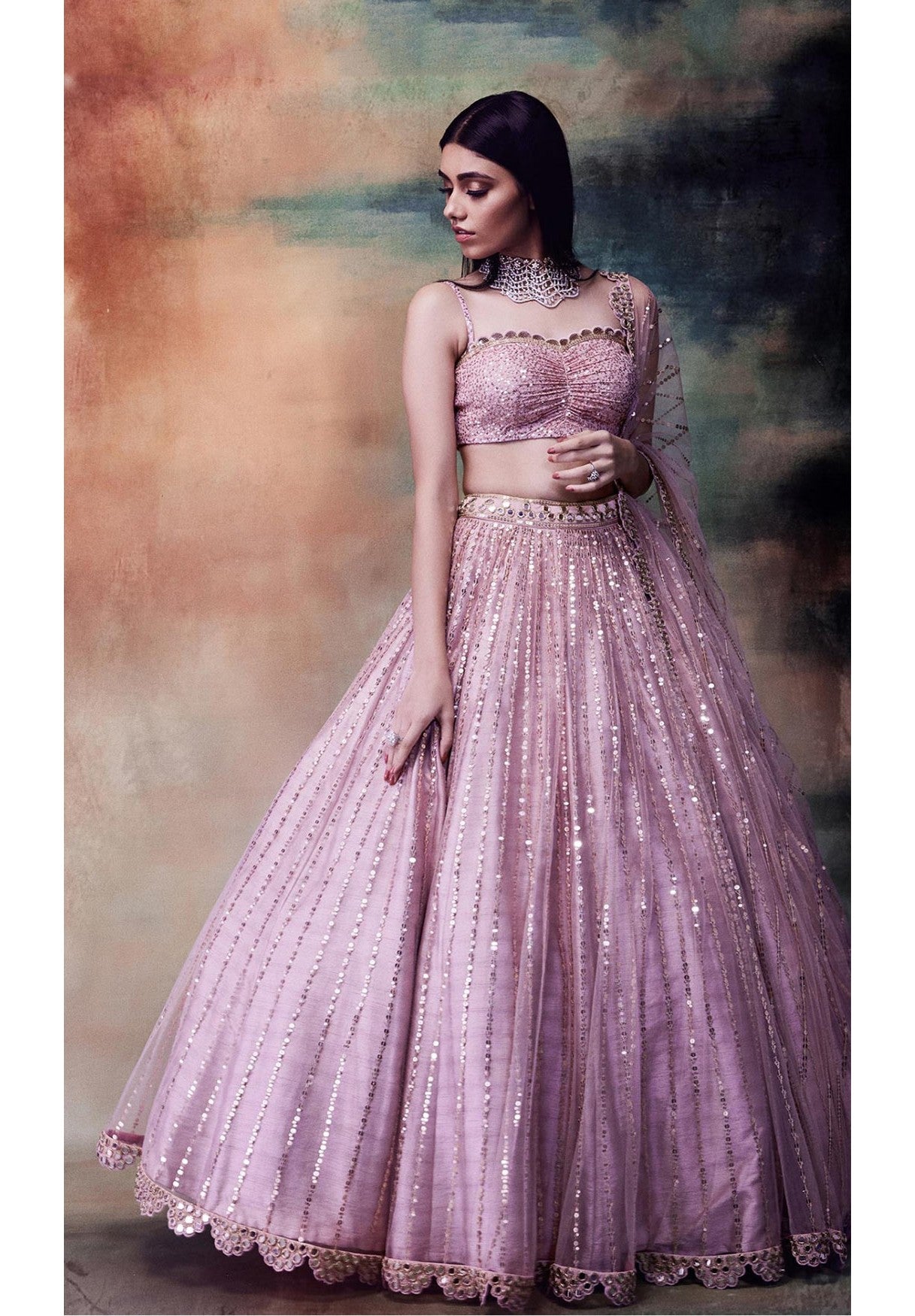 Powder Pink Lehenga Set