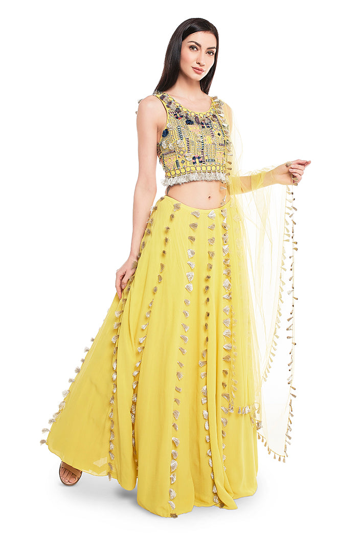 EMBROIDERED BACK TIE-UP LEHENGA