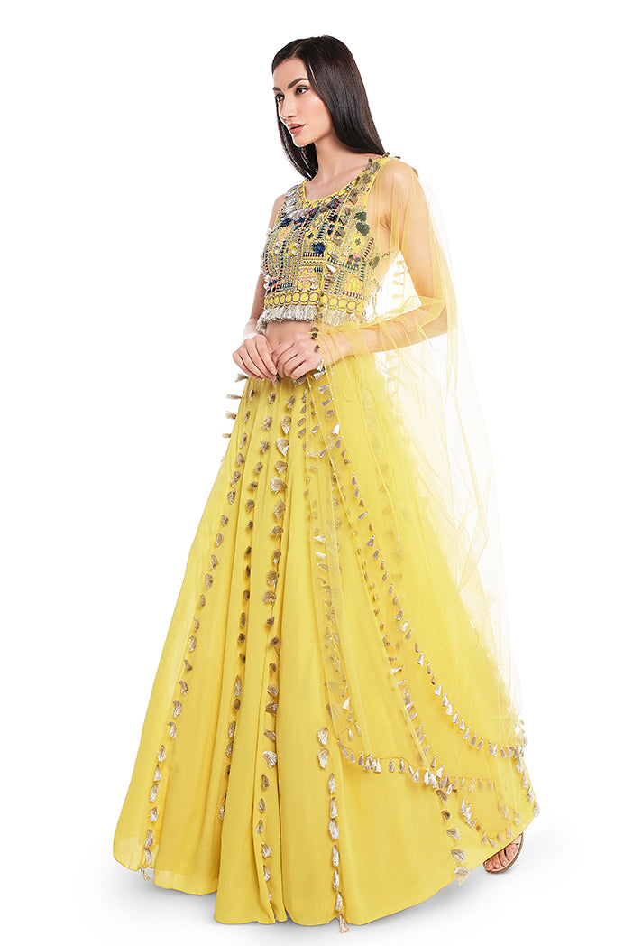 EMBROIDERED BACK TIE-UP LEHENGA