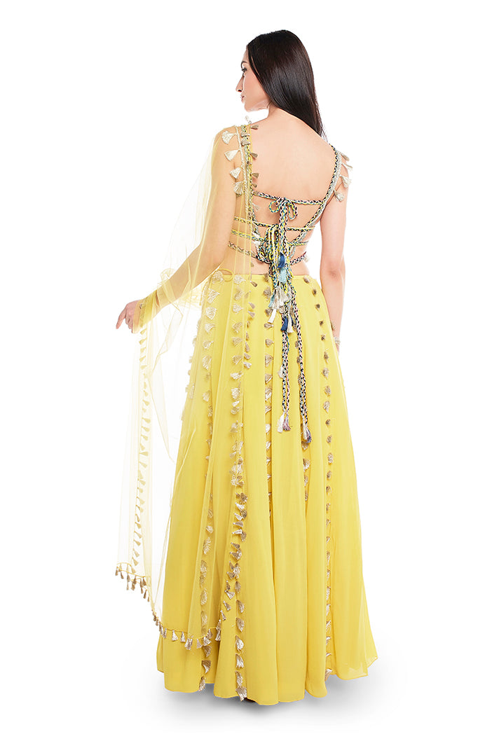 EMBROIDERED BACK TIE-UP LEHENGA