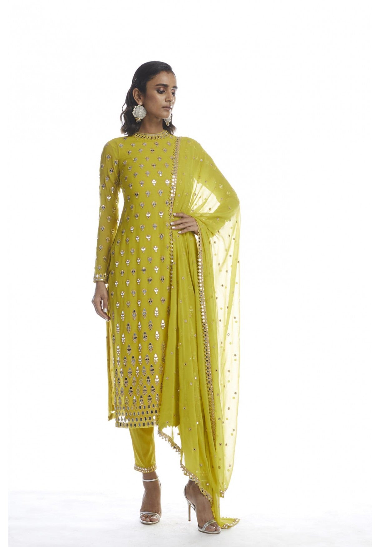 Moss Green Kurta Pant Set