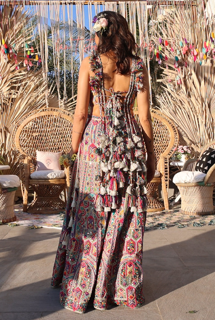 SHIBANI GEORGETTE EMBROIDERED SHARARA SET