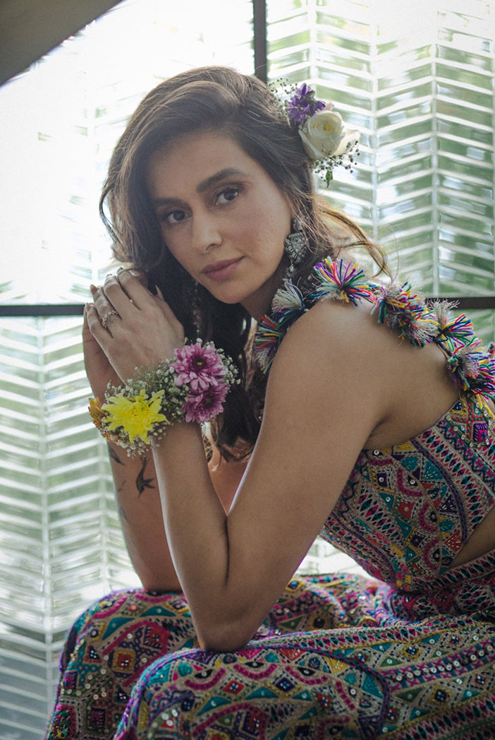 SHIBANI GEORGETTE EMBROIDERED SHARARA SET