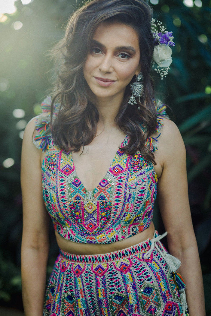 SHIBANI GEORGETTE EMBROIDERED SHARARA SET