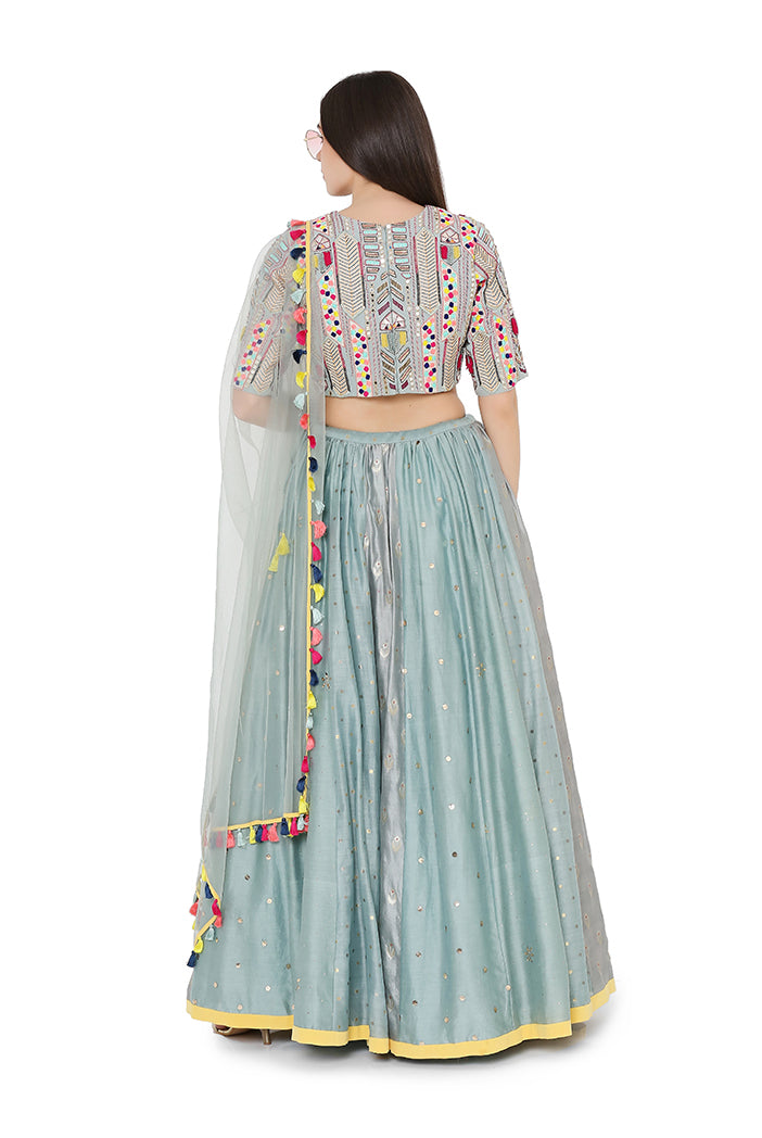 Light Blue LEHENGA SET PS-LH0020-C