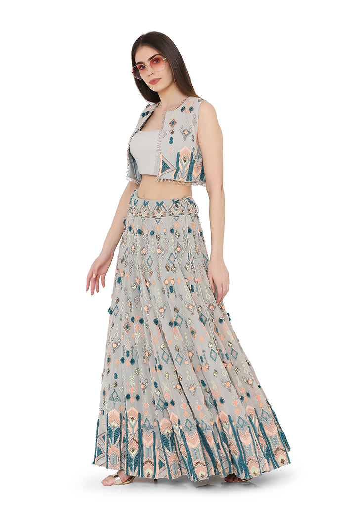 Pale Blue Lehenga Set