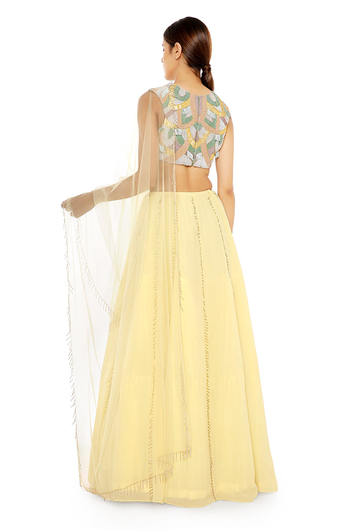 Pale Yellow Lehenga