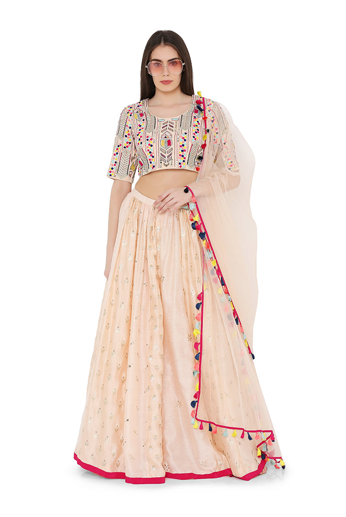 PEACH LEHENGA SET PS-LH0020-D