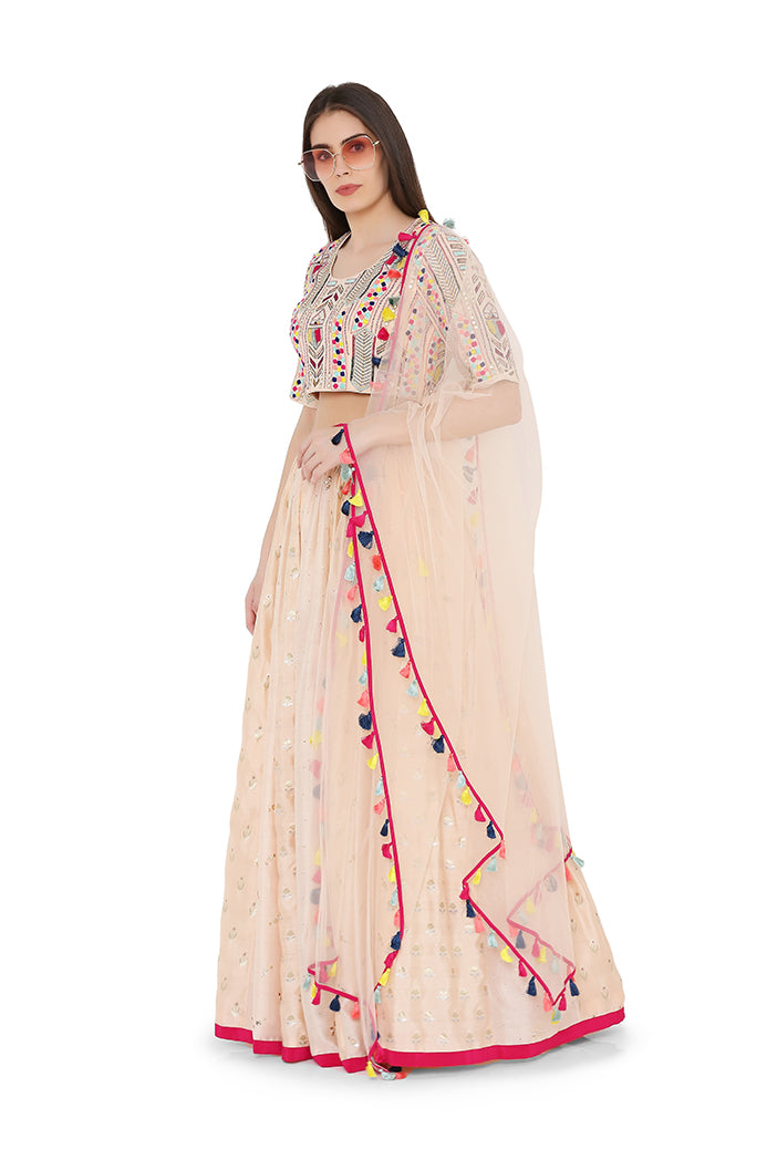 PEACH LEHENGA SET PS-LH0020-D