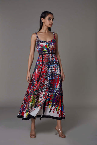 SK Print Dress SS21076