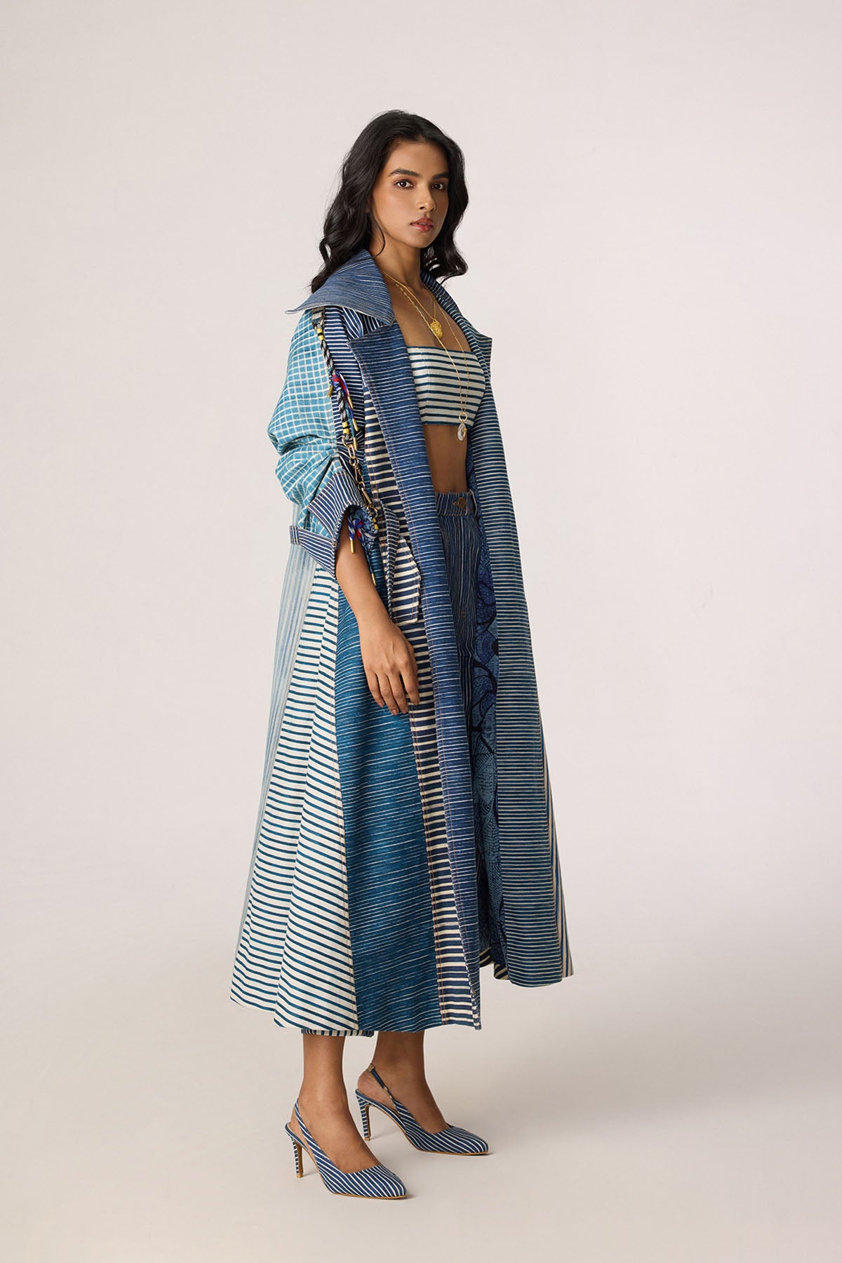 Selah Trench and Joyce Bustier and Jax Jeans