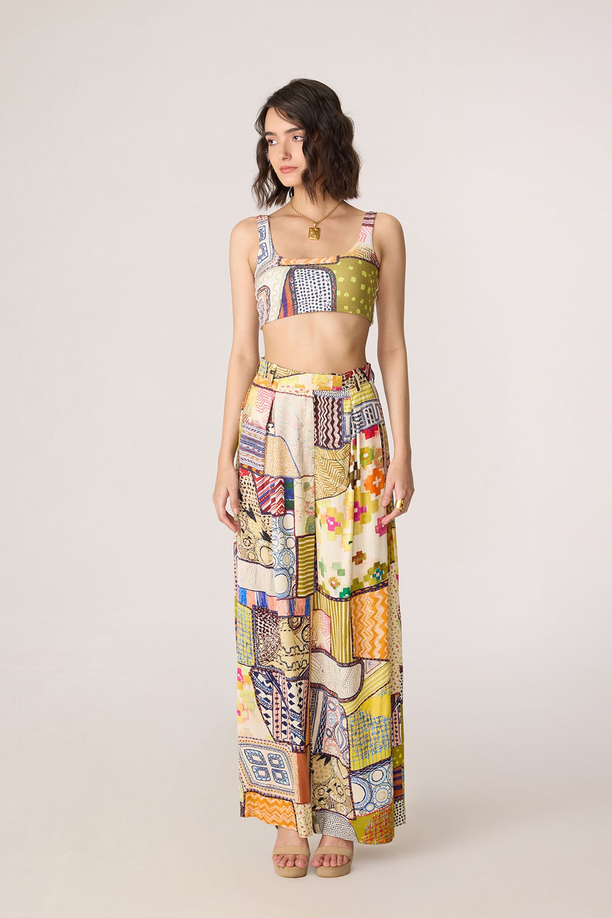 Belen Trench and Juniper Bustier and Jeja Trousers