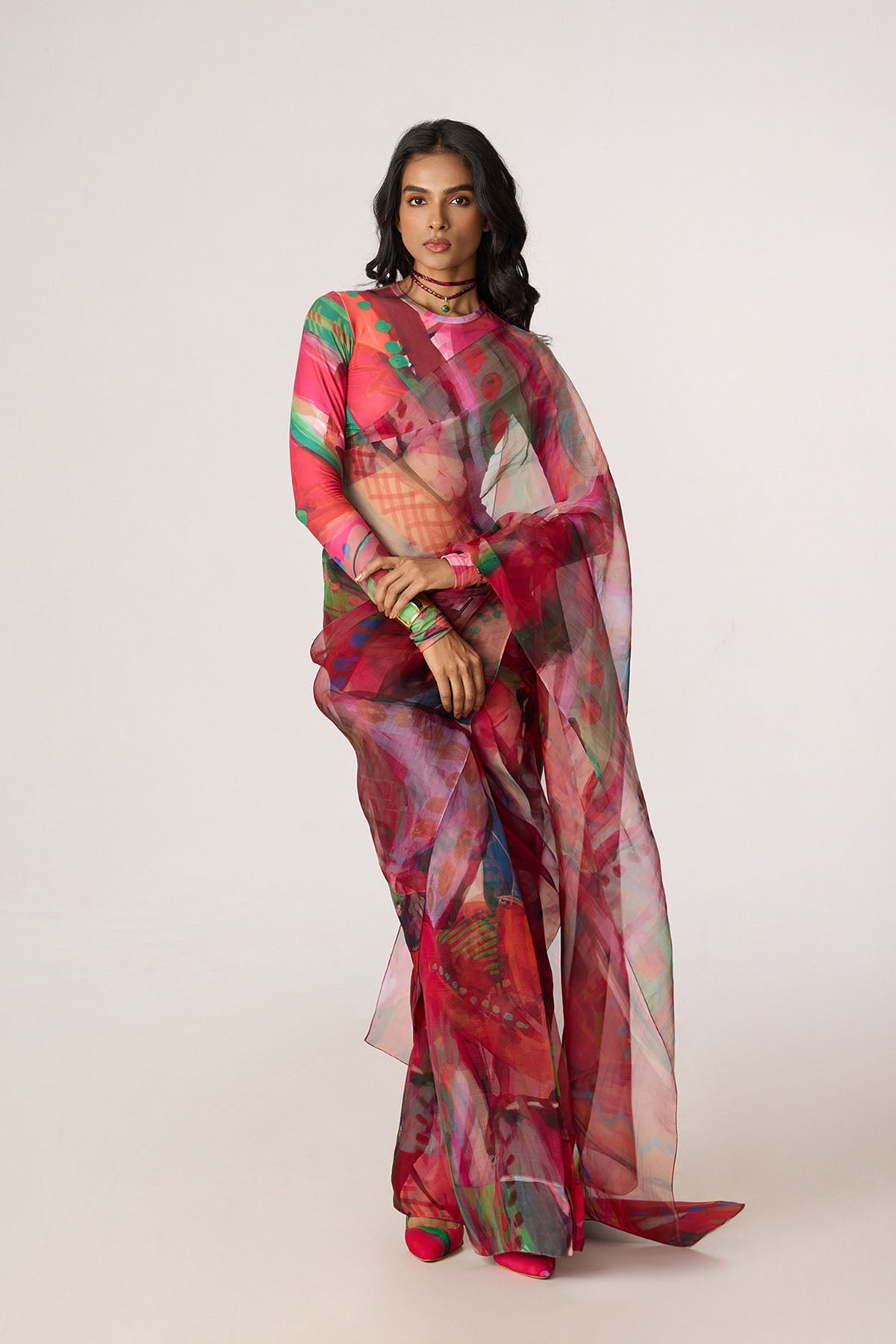Zavi Blouse  and Agatha Sari
