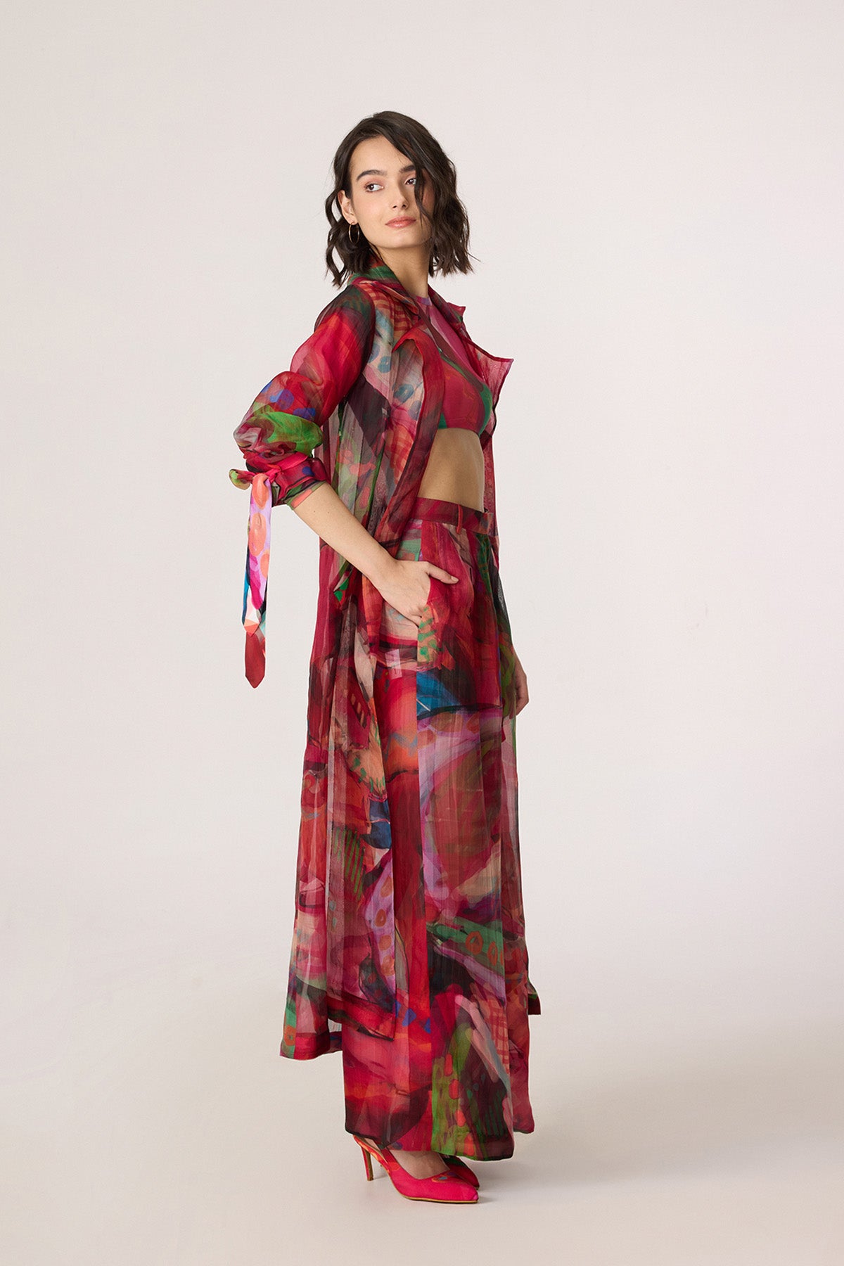 Belen Trench  and Zavi Blouse and Vellora Trousers