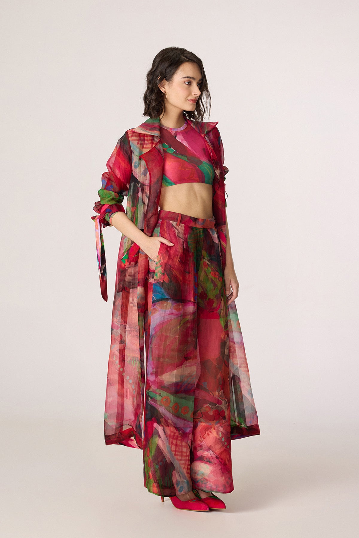 Belen Trench  and Zavi Blouse and Vellora Trousers
