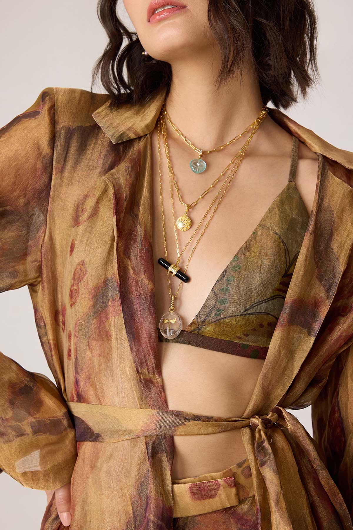 Belen Trench and Arleth Bralette   and Vellora Trousers