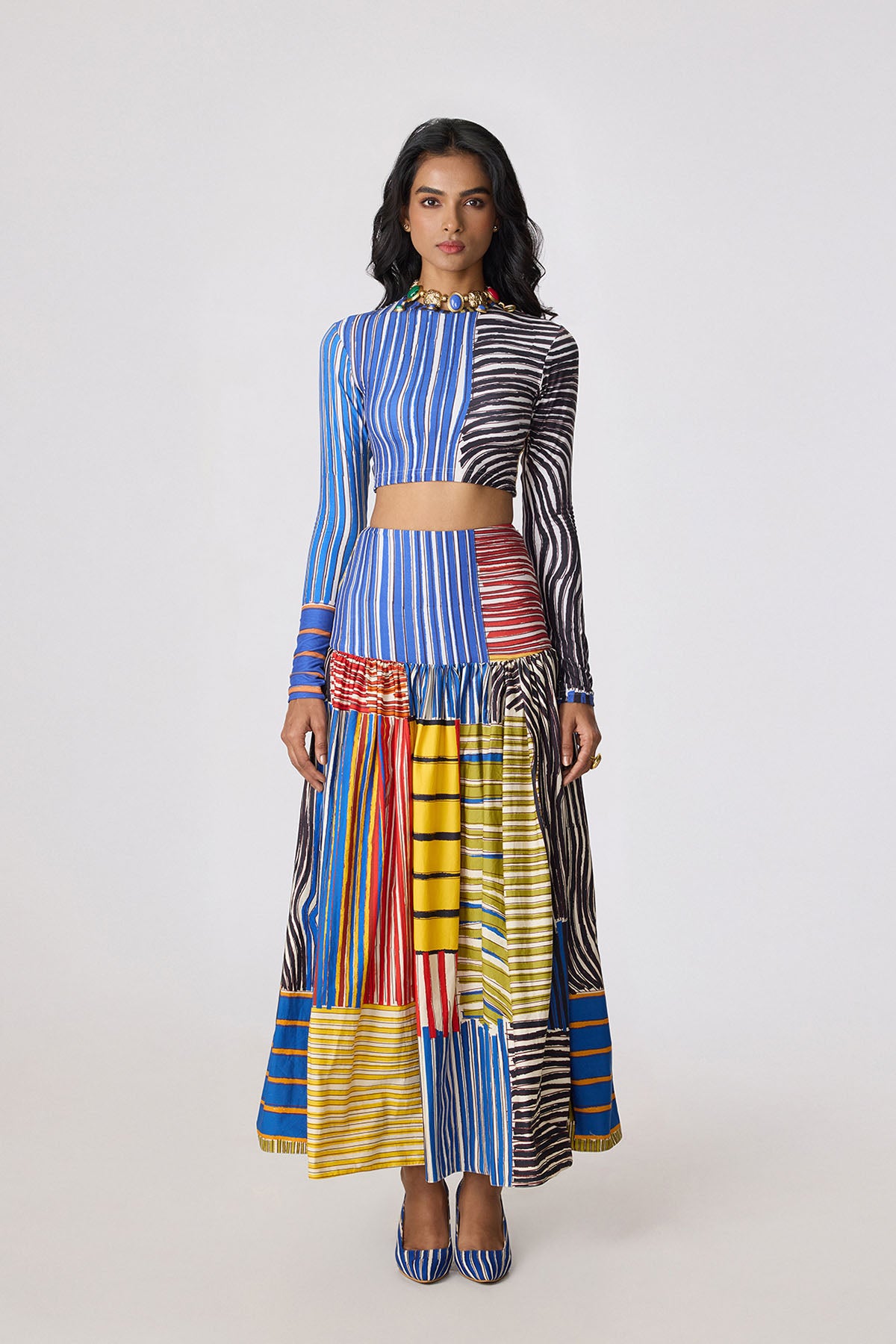Zavi Blouse and Jsper Skirt