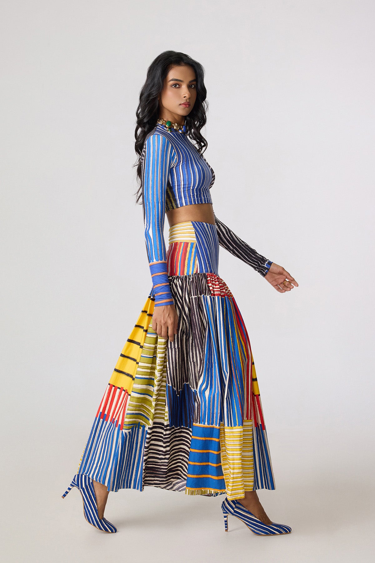 Zavi Blouse and Jsper Skirt