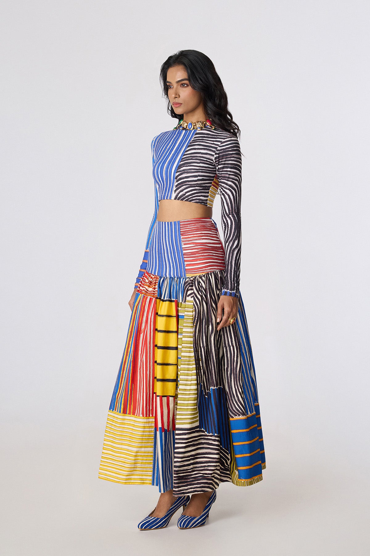 Zavi Blouse and Jsper Skirt