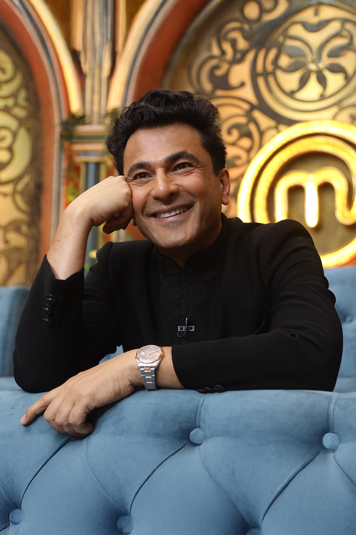 Vikas Khanna In Neroir Nawabi Achkan With Churidaar